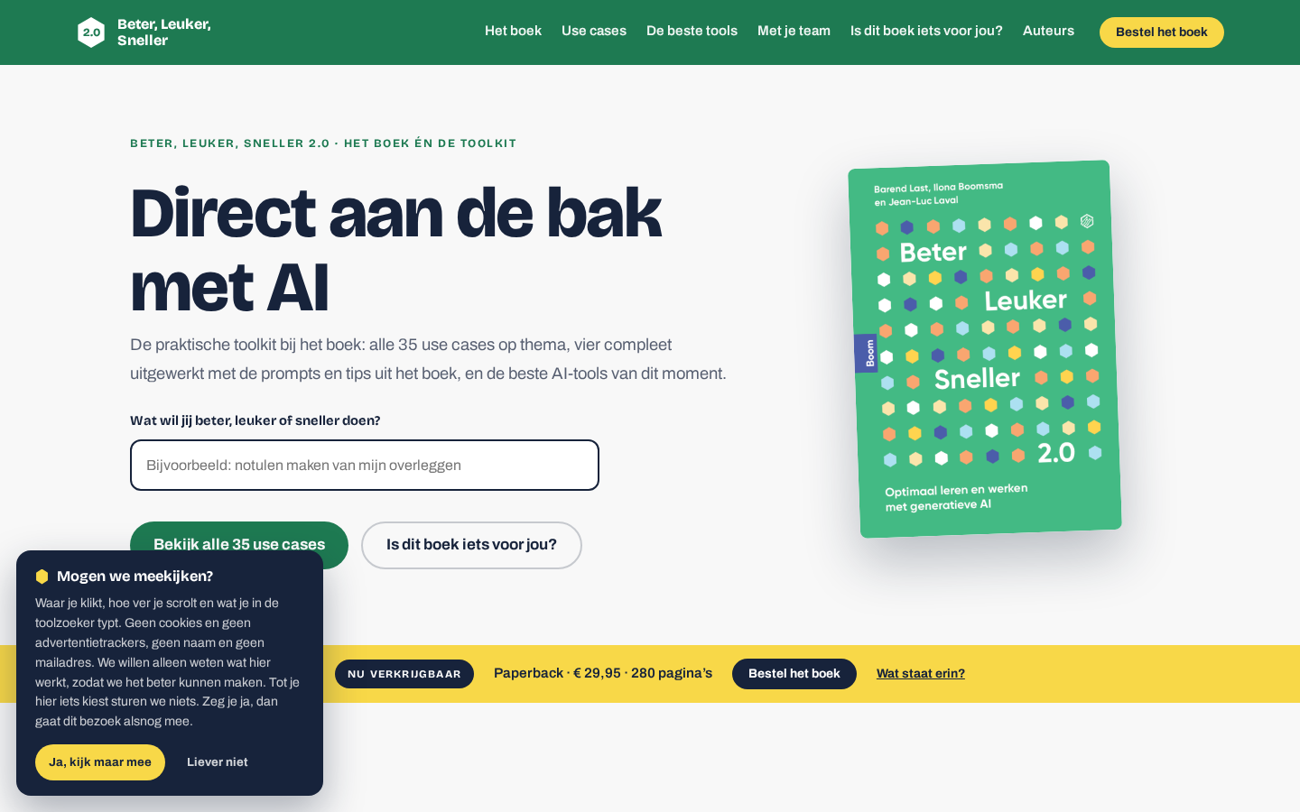 Screenshot van beterleukersneller.nl