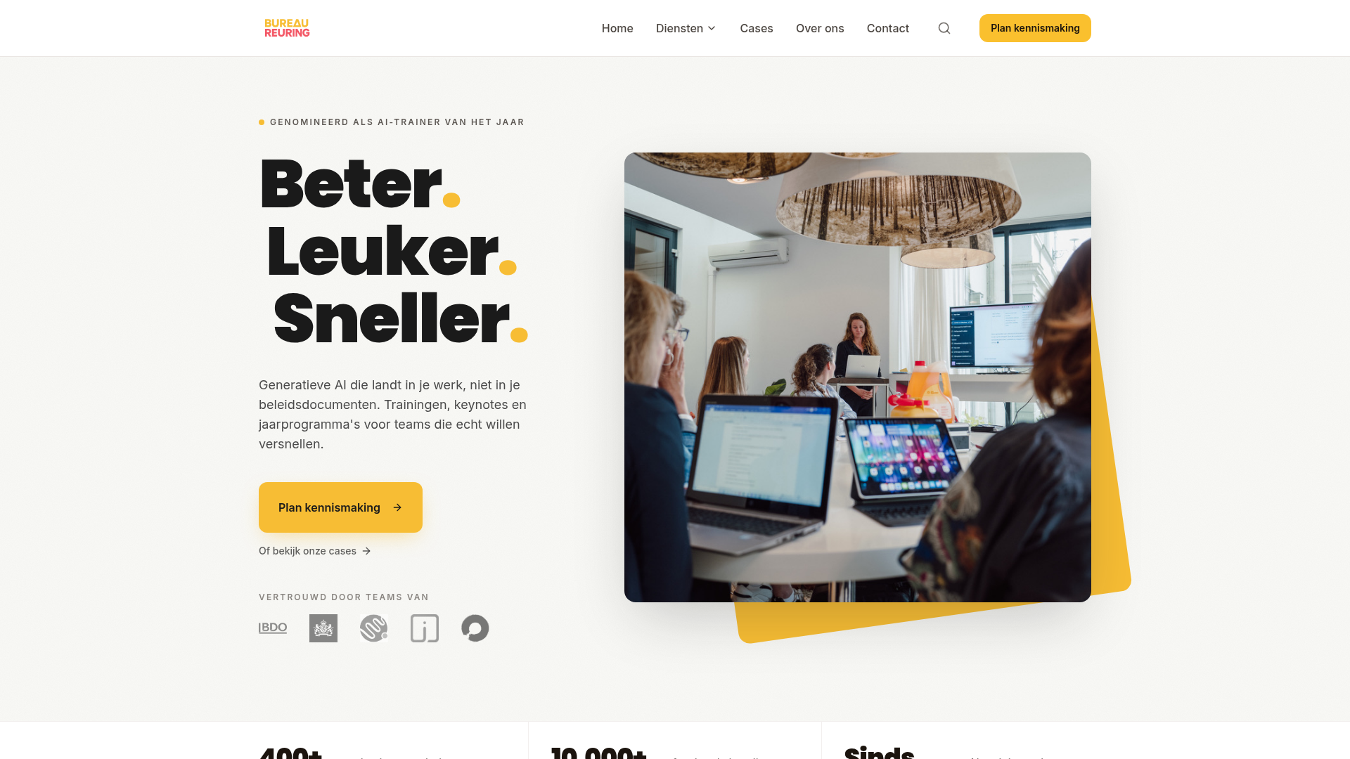 Website van Bureau Reuring